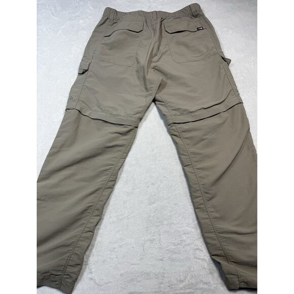 The North Face Pants Mens XL Khaki Tan Convertible Zip Off Belted Hiking 34-36” - Picture 6 of 8